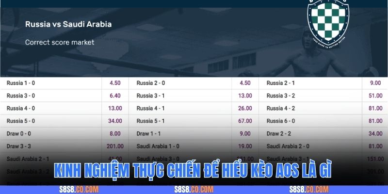 Kinh nghiệm thực chiến để hiểu kèo AOS là gì